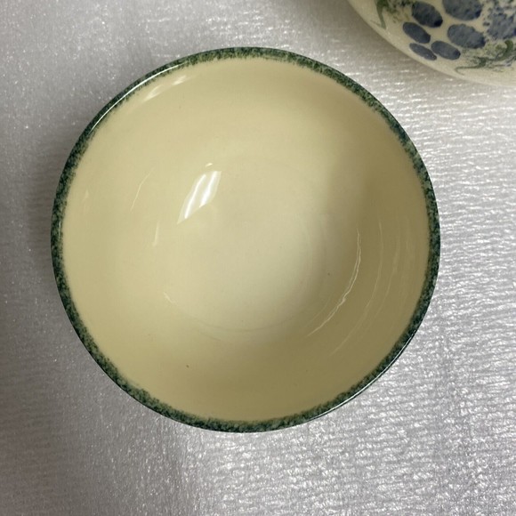 7pc Vintage England Handpaint Poole Pottery Green Vineyard Grape Teapot cup set - Picture 8 of 16